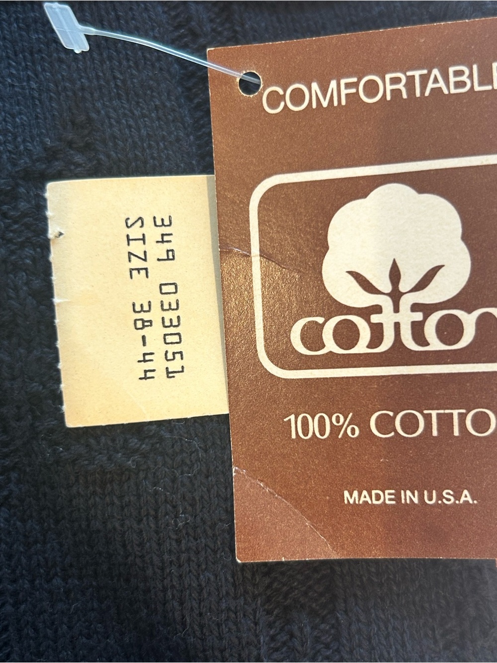 Vintage NWT Village Green cotton black boho floral pattern cottage core knit top - Picture 3 of 7